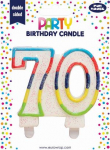 BIRTHDAY CANDLE 70 GLITTERED (6834-70-A)